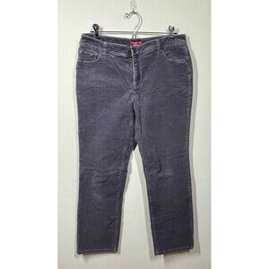 Charter Club Petite Womens Sz 10P Gray Slim it up Corduroy Pants Relaxed Chic